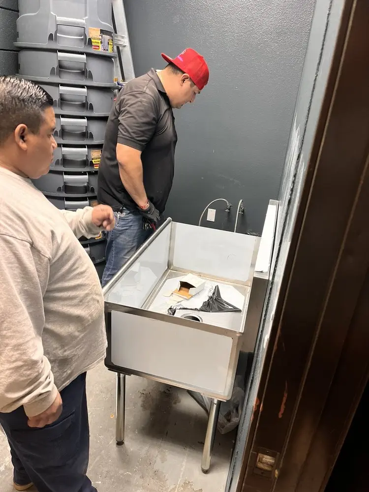 Commercial plumbing and sink installation in Eastmont